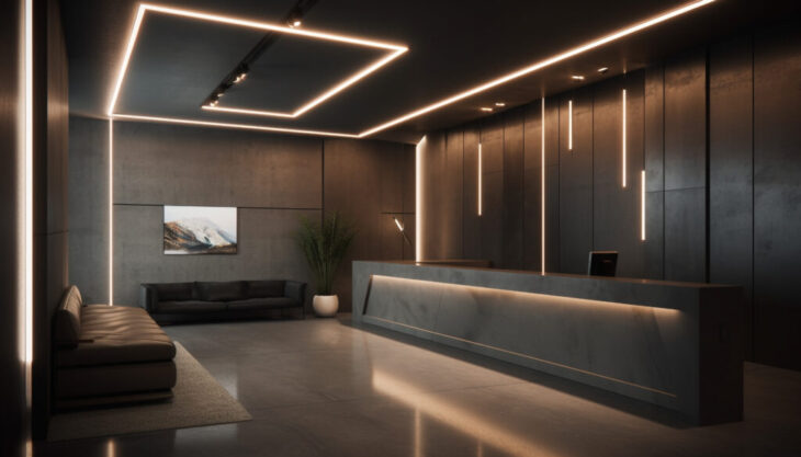 Luxury apartment with modern design and elegance generated by AI