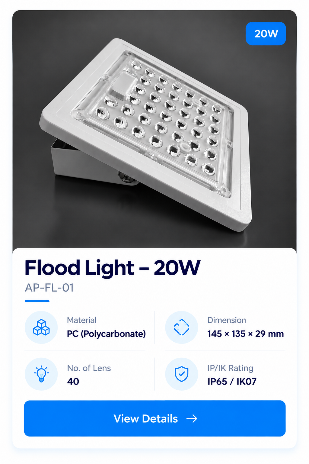 LED Flood Light Product Card